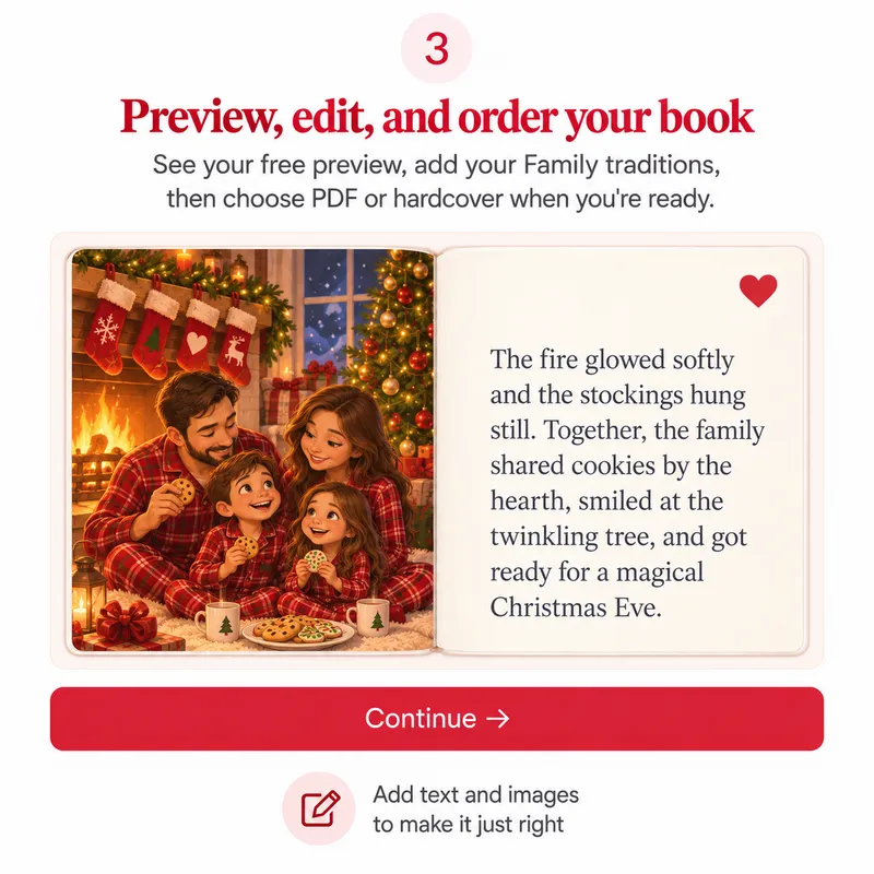 Preview, edit, and order your book