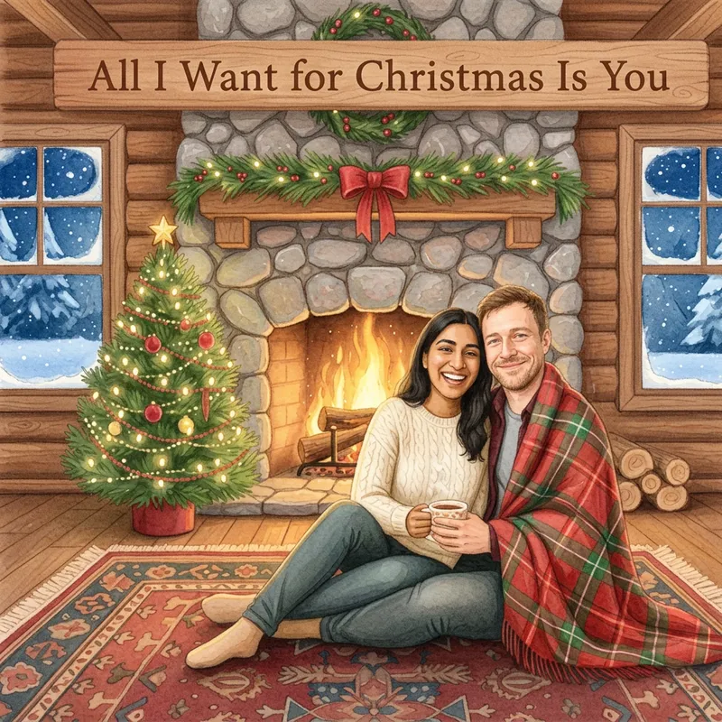 Cozy Cabin Christmas theme cover
