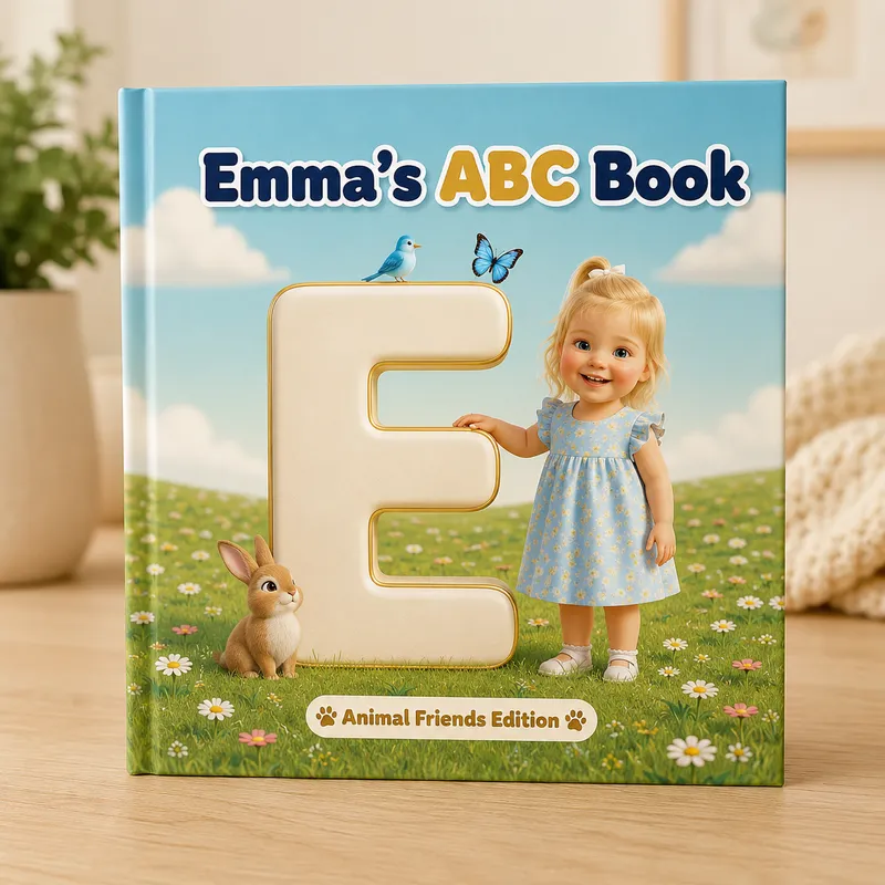 Interior page from a personalized ABC book