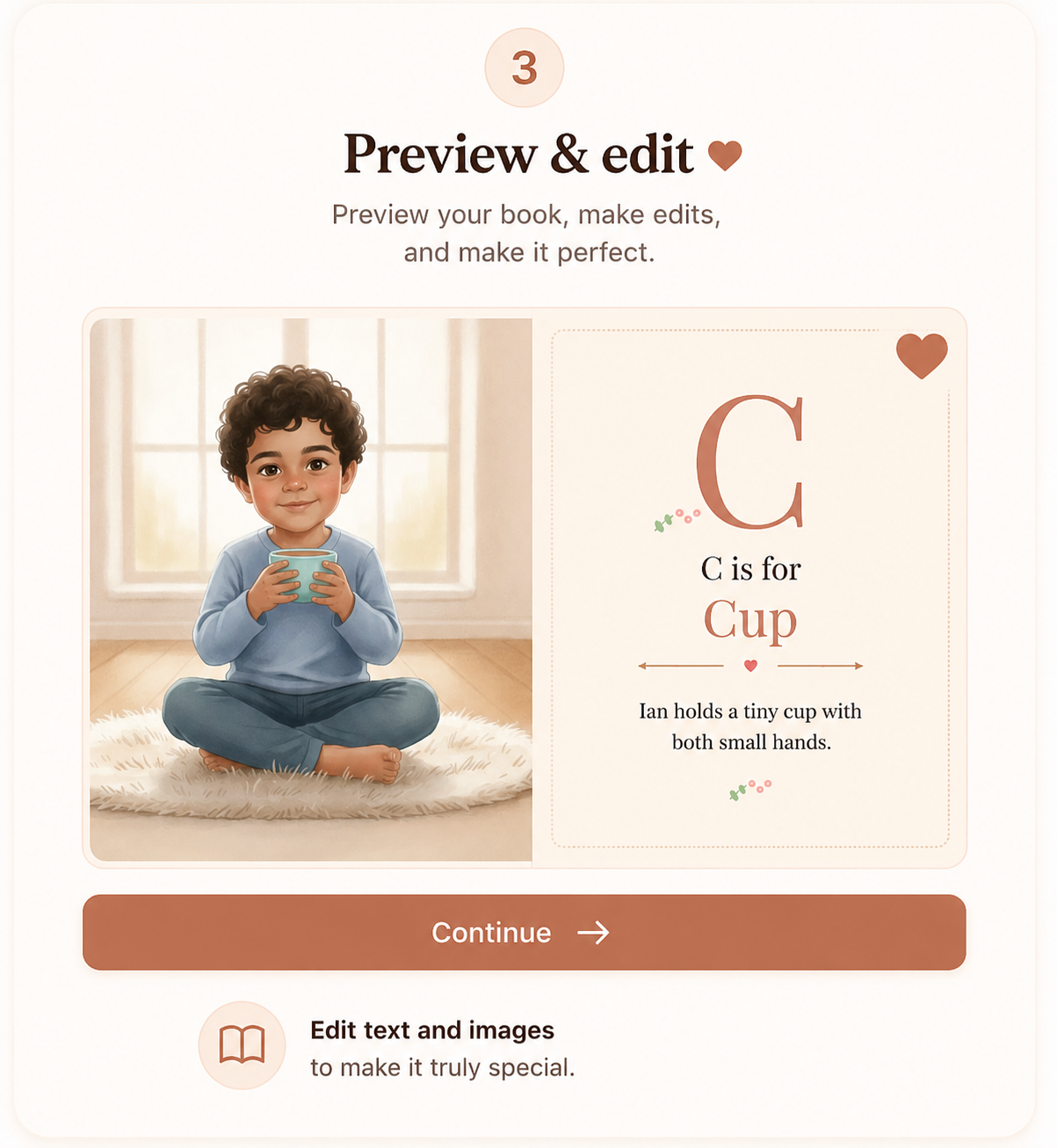 Preview, edit, and order your book