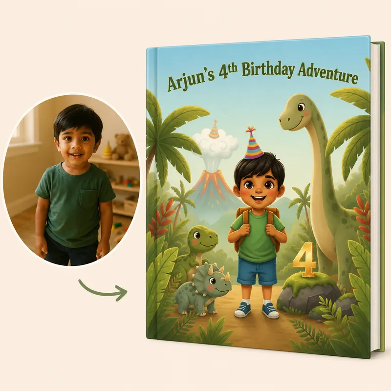 Interior page from a personalized birthday book