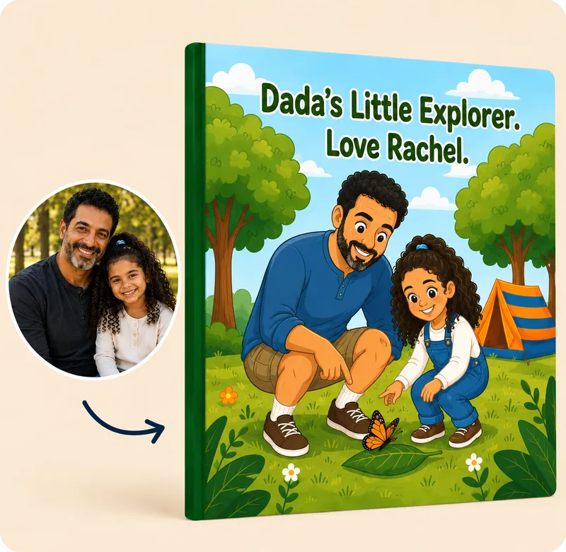 Personalized Daddy & Me book — Everyday Adventures theme preview