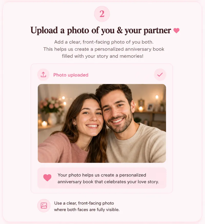 Upload one photo of you two