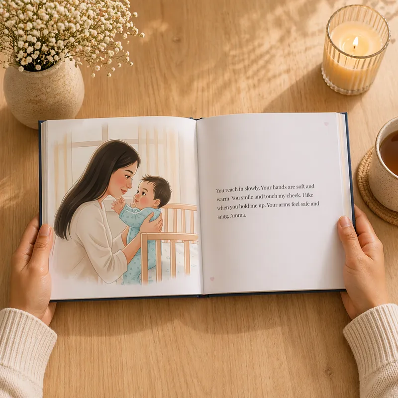 Interior page from a personalized First Mother’s Day book