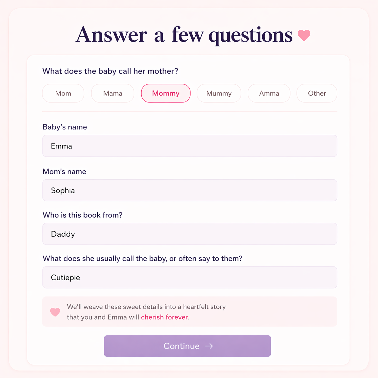 Answer a few questions and choose your style