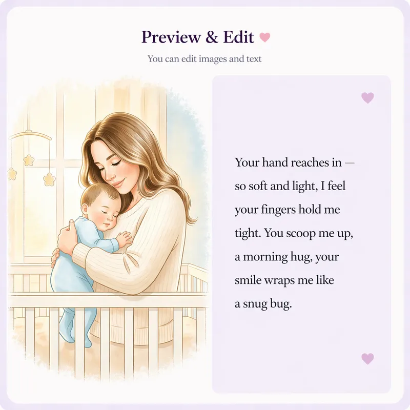 Preview, edit, and order your book