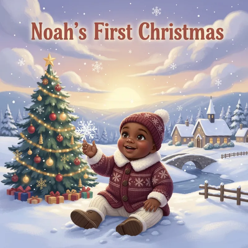 Snowy First Christmas theme cover