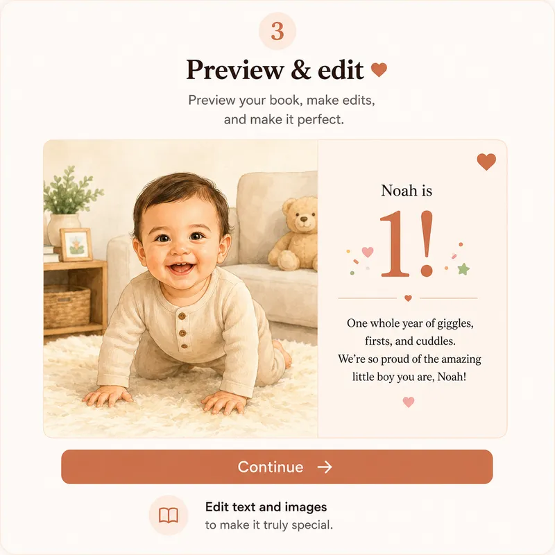 Preview, edit, and order