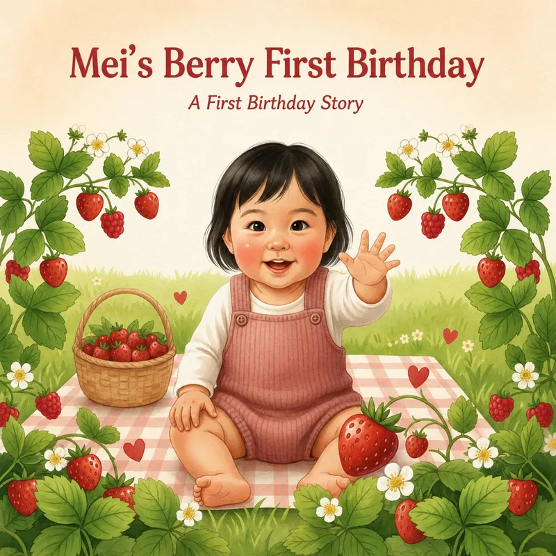 Berry Sweet first birthday theme cover — A Berry Happy First Birthday