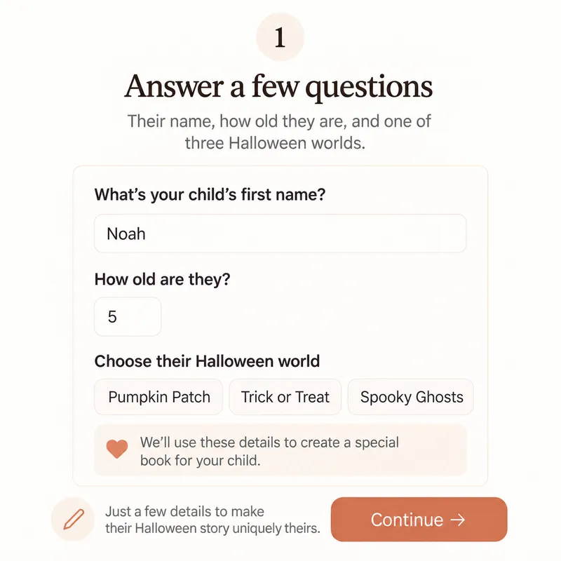 Answer a few questions and choose their adventure