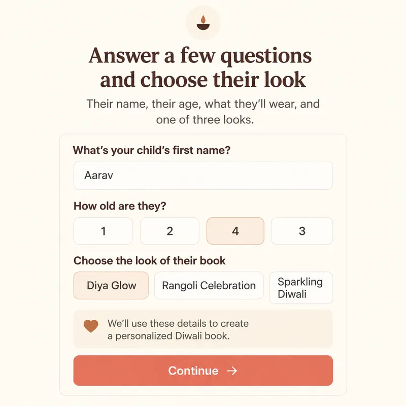 Answer a few questions and choose their look