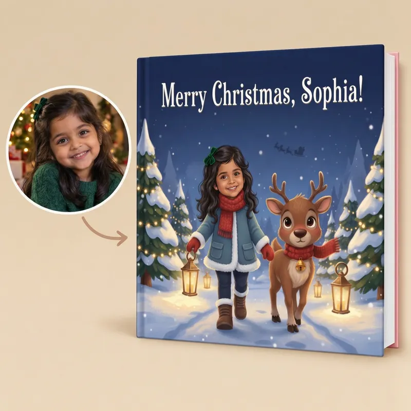 Personalized Christmas book for kids — Winter Christmas Magic theme