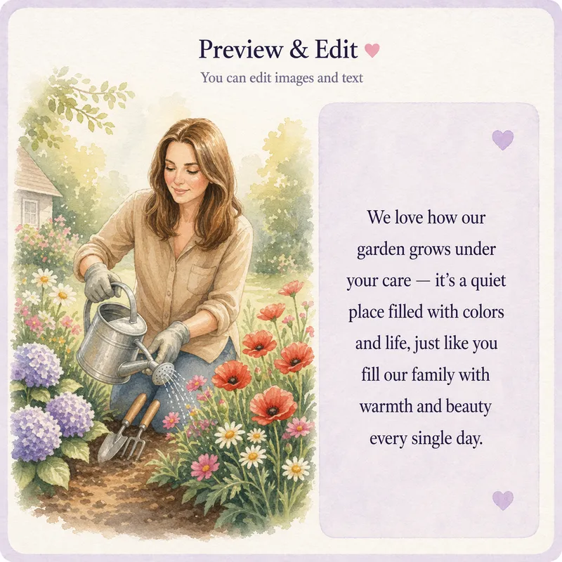 Preview, edit, and order your book