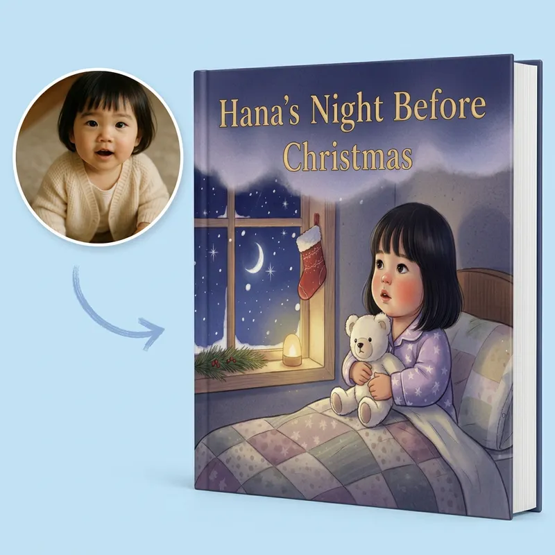 Interior page from a personalized Night Before Christmas book