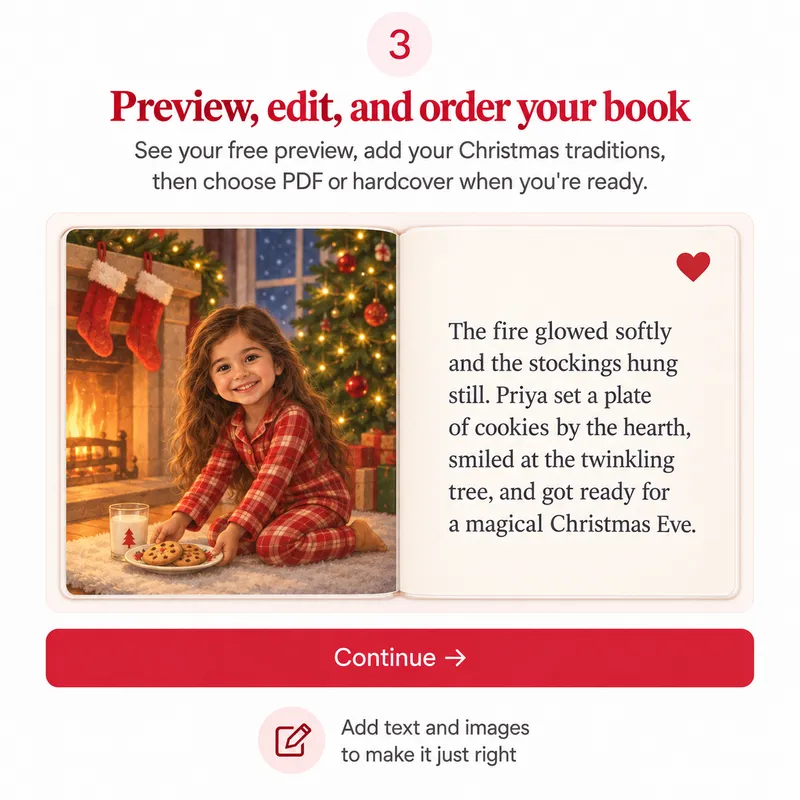 Preview, edit, and order your book