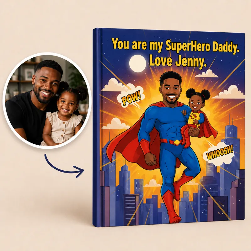 You Are My Superhero Daddy — turn your photo into a personalized book