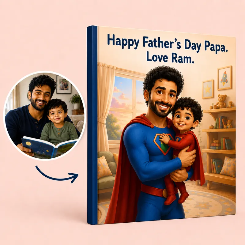 Personalized super dad book — Daddy's Magic Powers world