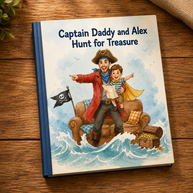 Personalized superhero dad hardcover keepsake