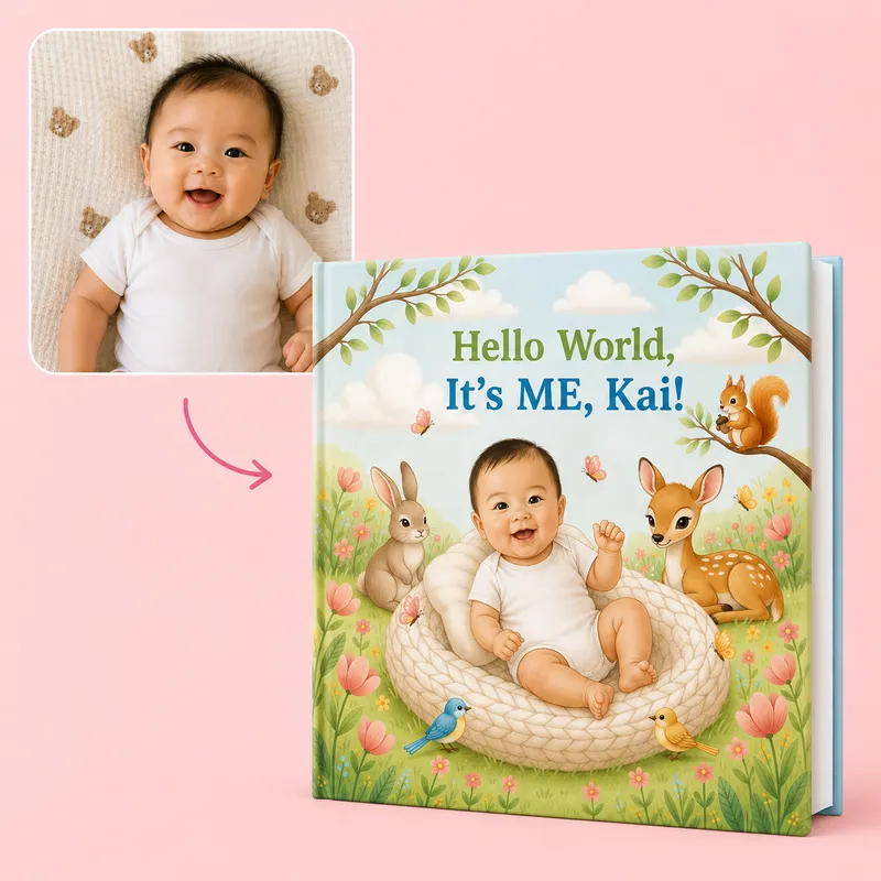 Personalized Welcome to the World book preview