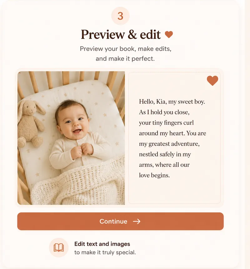 Preview, edit, and order