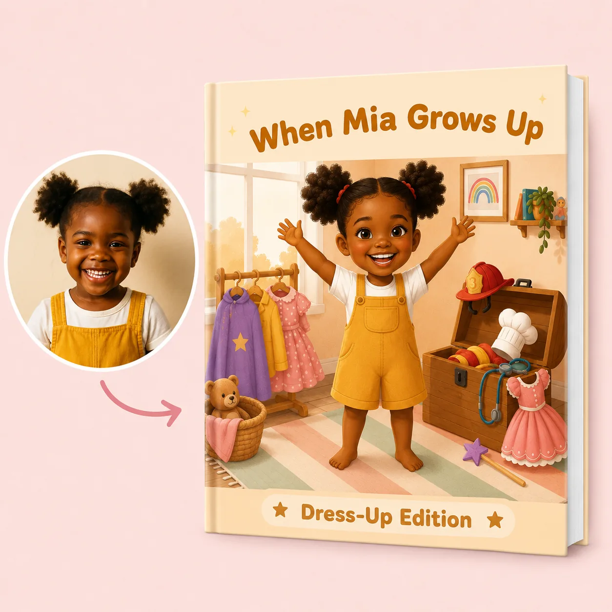 Personalized When I Grow Up book — Dress-Up Adventures Edition preview
