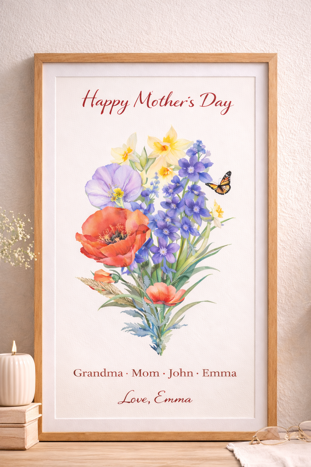 A Personalized Birth Flower Portrait — A Gift That Turns Your Family Into Flowers