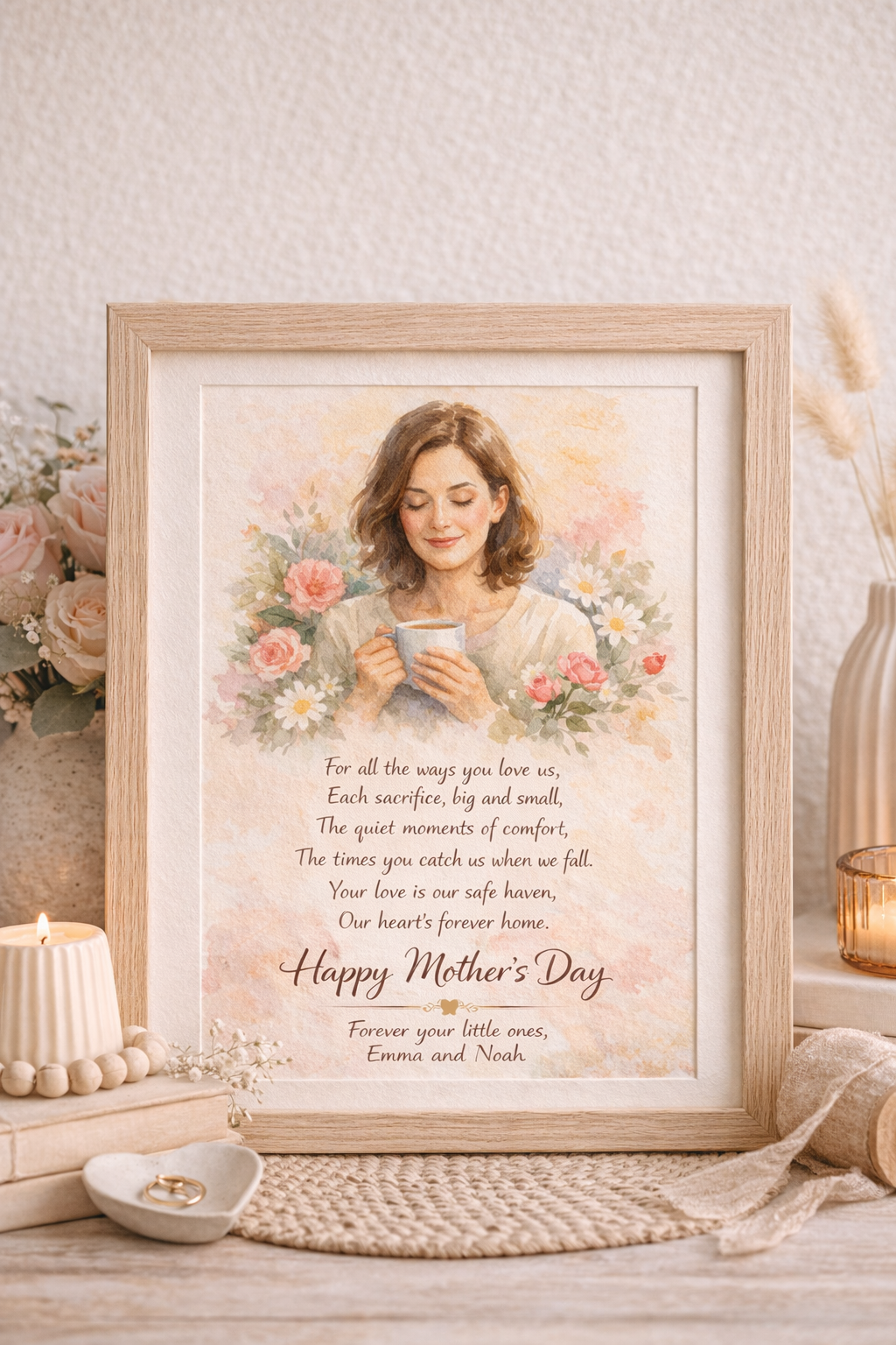 A Personalized Poem Portrait for Mom — A Gift She Can Read and See