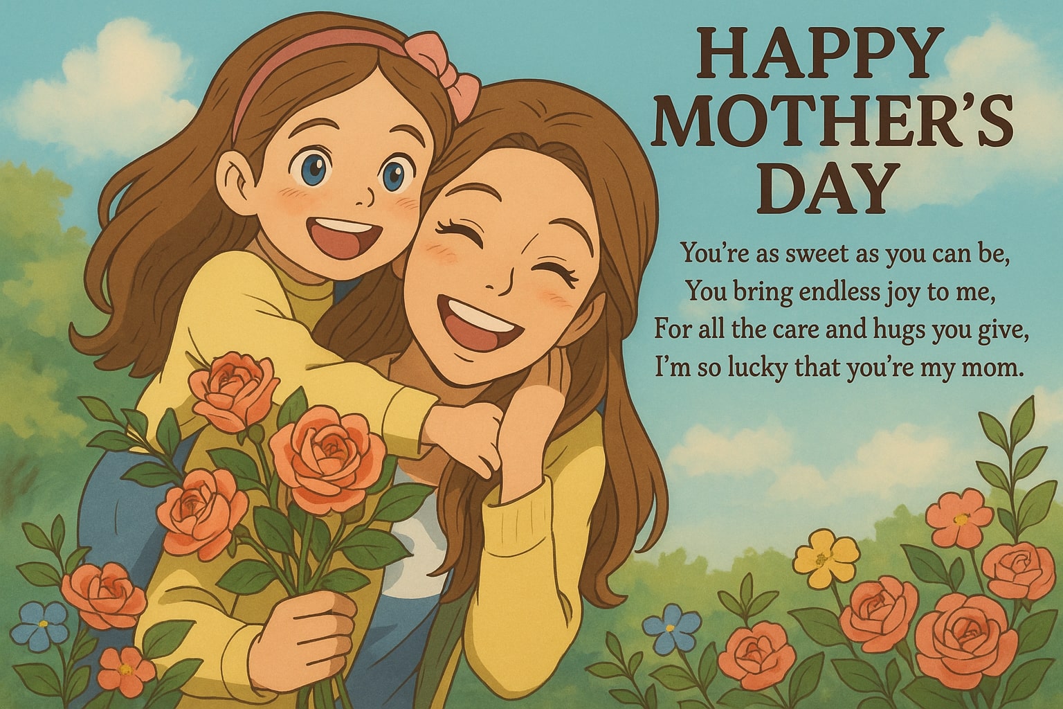Create a Ghibli-Style Poem & Portrait for Mom